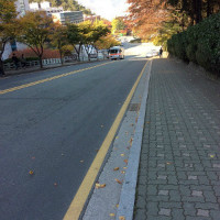 バスで坂を登って登って、構内へ。釜山は坂が多く、自転車なんて乗ってたら「やめなさい！危ない！」と注意されるくらい需要がない。